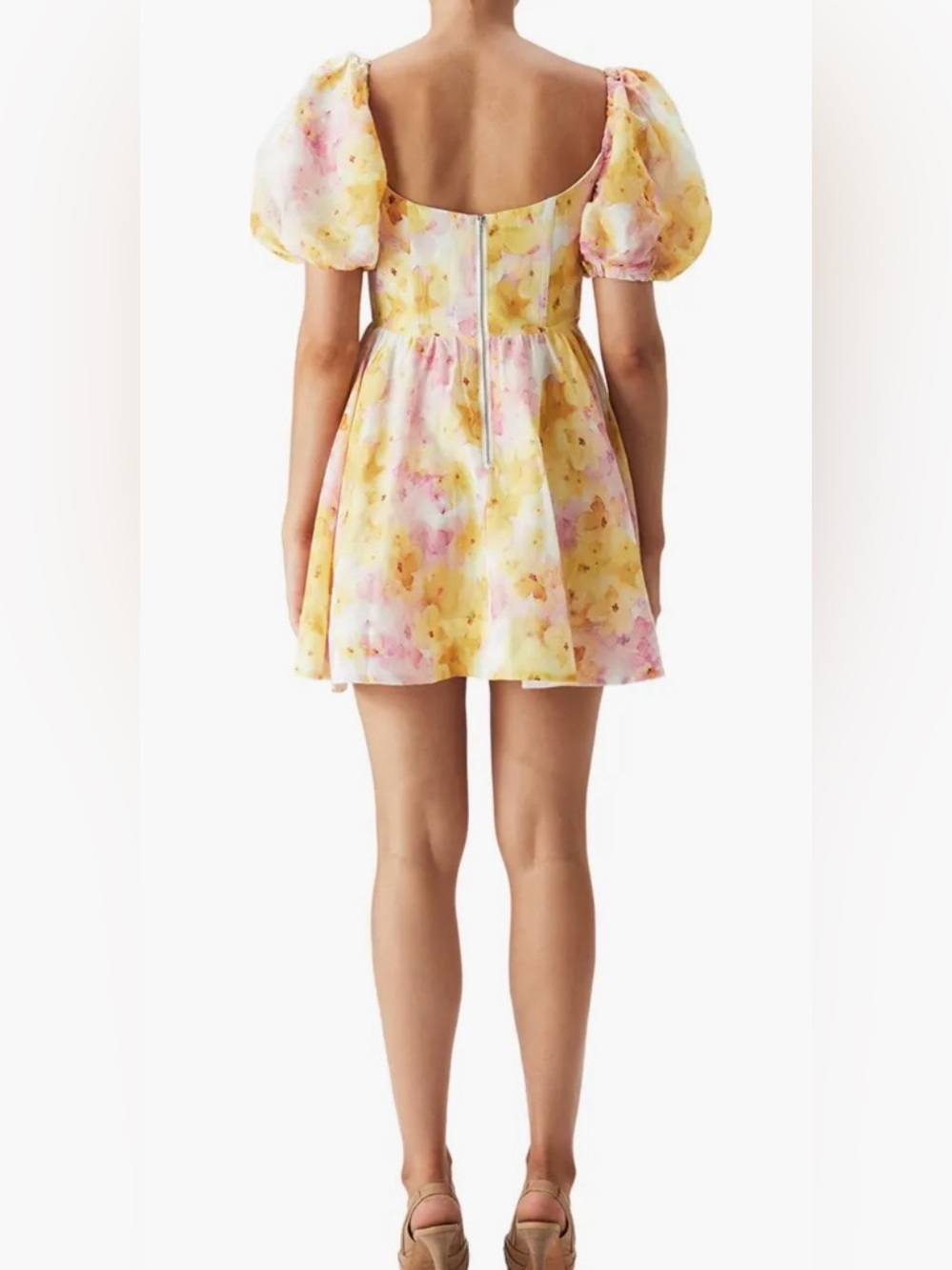 BARDOT
Kiah Floral Print Corset Puff Sleeve Minidress In Pink - Picture 2 of 9